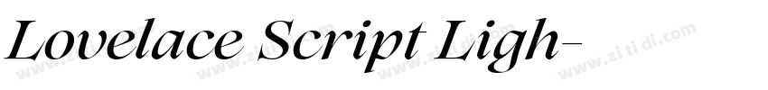 Lovelace Script Ligh字体转换